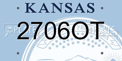 2706OT Kansas License Plate