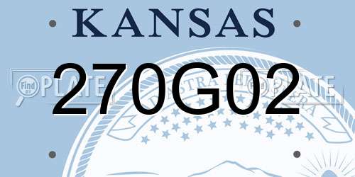 270G02 Kansas License Plate