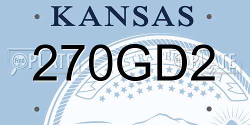 270GD2 Kansas License Plate