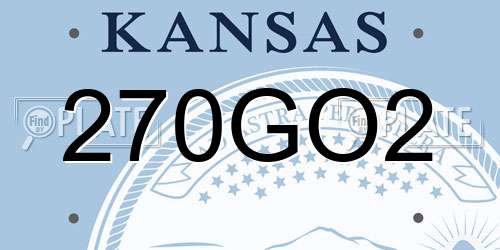 270GO2 Kansas License Plate