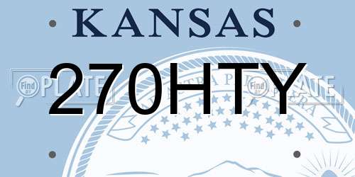 270HTY Kansas License Plate