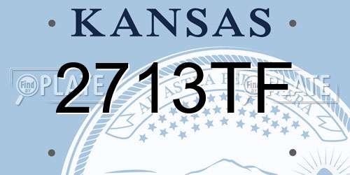 2713TF Kansas License Plate