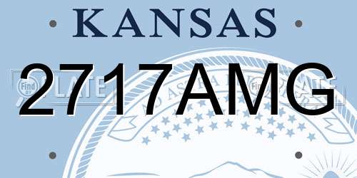 2717AMG Kansas License Plate