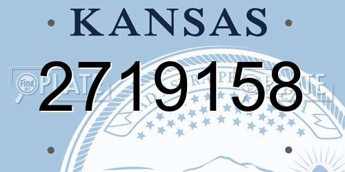 2719158 Kansas License Plate