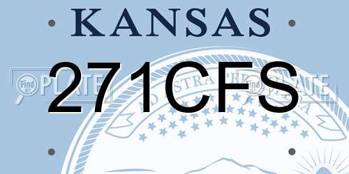 271CFS Kansas License Plate