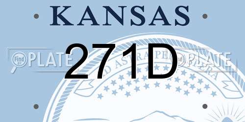271D Kansas License Plate