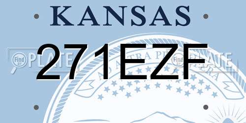271EZF Kansas License Plate