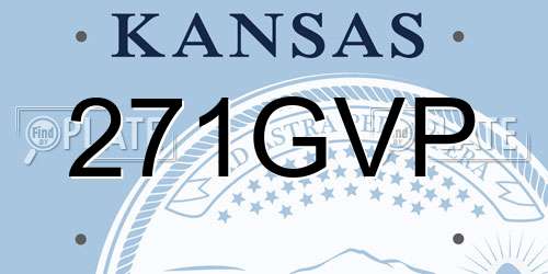 271GVP Kansas License Plate