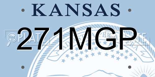271MGP Kansas License Plate