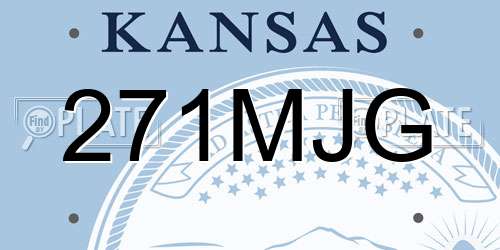 271MJG Kansas License Plate