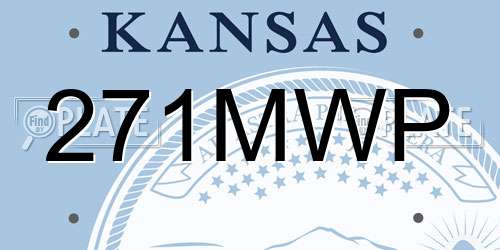 271MWP Kansas License Plate