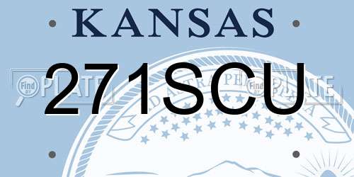 271SCU Kansas License Plate