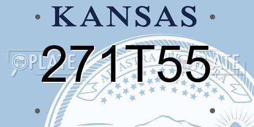 271T55 Kansas License Plate