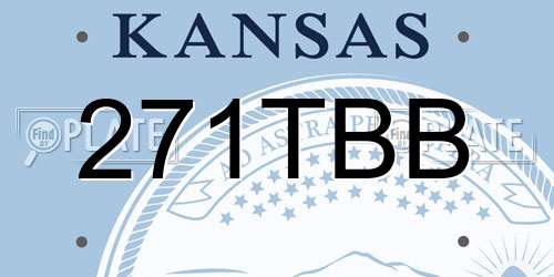 271TBB Kansas License Plate