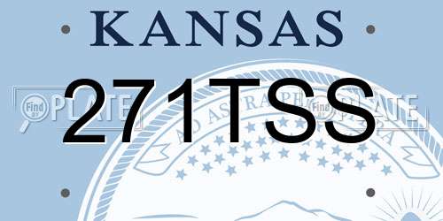 271TSS Kansas License Plate