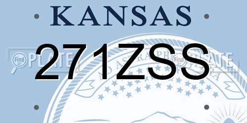 271ZSS Kansas License Plate