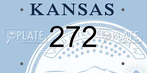 272 Kansas License Plate