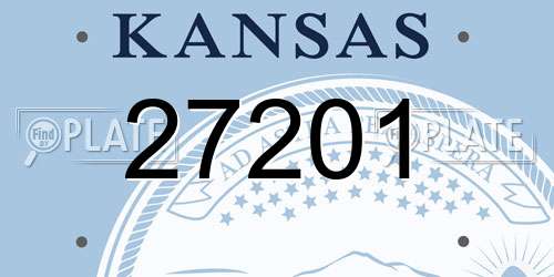 27201 Kansas License Plate