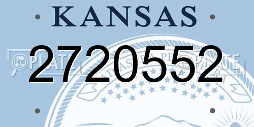 2720552 Kansas License Plate