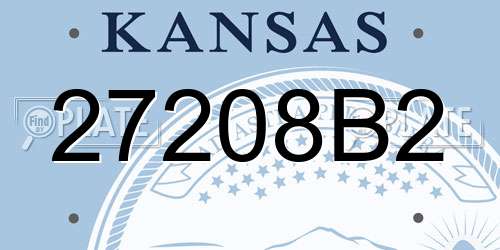 27208B2 Kansas License Plate
