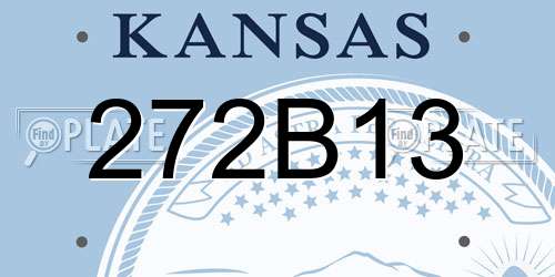 272B13 Kansas License Plate