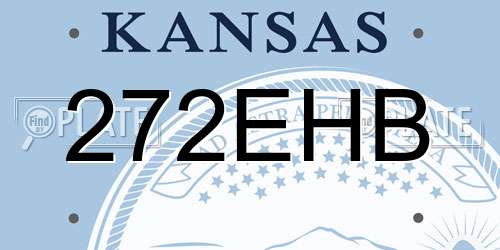 272EHB Kansas License Plate