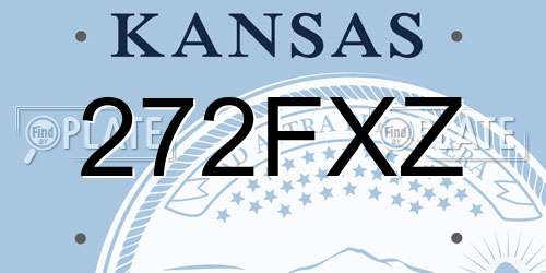 272FXZ Kansas License Plate