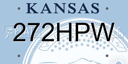 272HPW Kansas License Plate