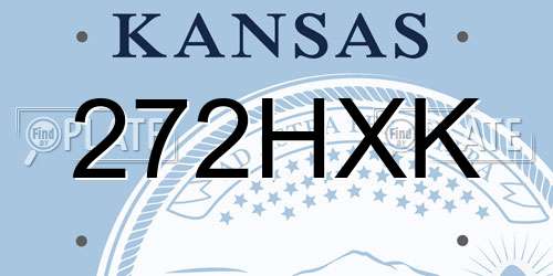 272HXK Kansas License Plate