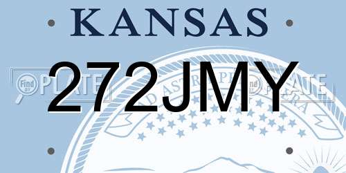 272JMY Kansas License Plate