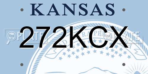 272KCX Kansas License Plate