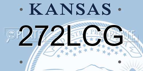 272LCG Kansas License Plate