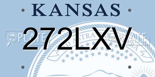 272LXV Kansas License Plate