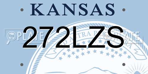 272LZS Kansas License Plate