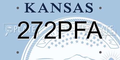272PFA Kansas License Plate