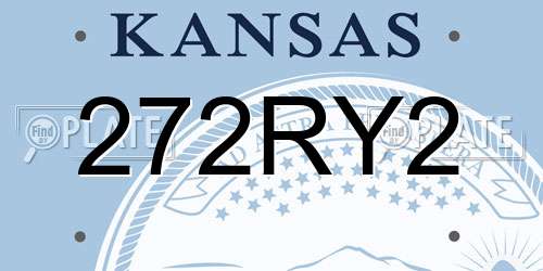 272RY2 Kansas License Plate