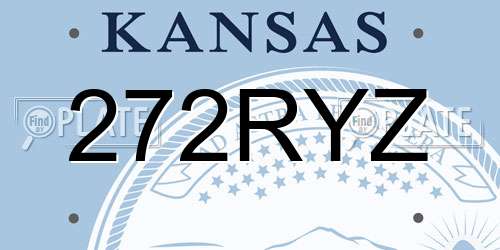 272RYZ Kansas License Plate