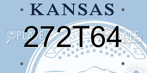 272T64 Kansas License Plate