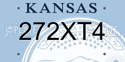 272XT4 Kansas License Plate