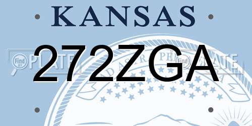 272ZGA Kansas License Plate