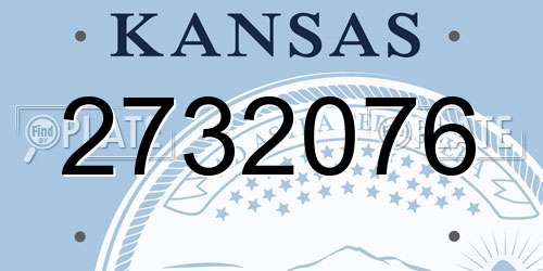 2732076 Kansas License Plate