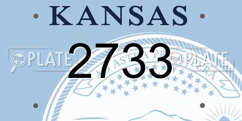 2733 Kansas License Plate