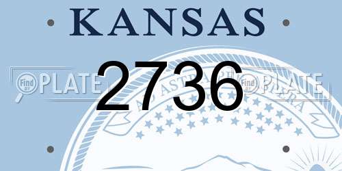 2736 Kansas License Plate