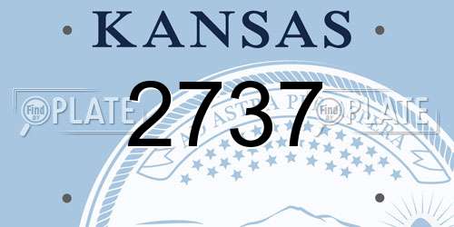 2737 Kansas License Plate