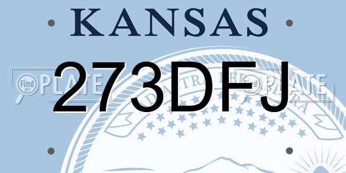 273DFJ Kansas License Plate