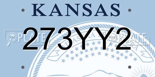 273YY2 Kansas License Plate