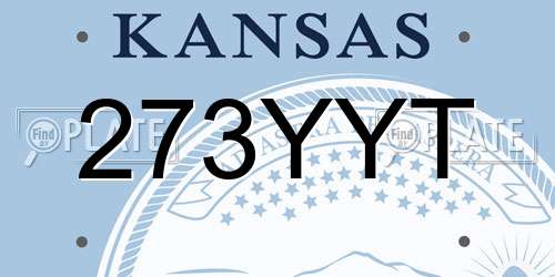 273YYT Kansas License Plate