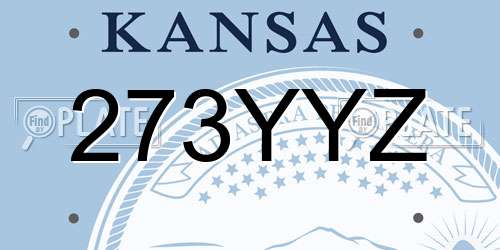 273YYZ Kansas License Plate