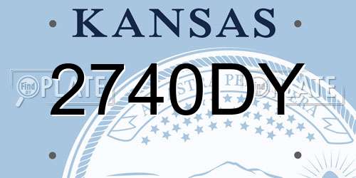 2740DY Kansas License Plate
