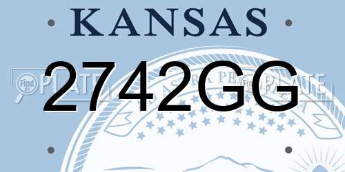 2742GG Kansas License Plate